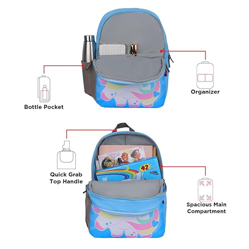 Unicorn Mystical 16L Ocean Blue Primary School Backpack