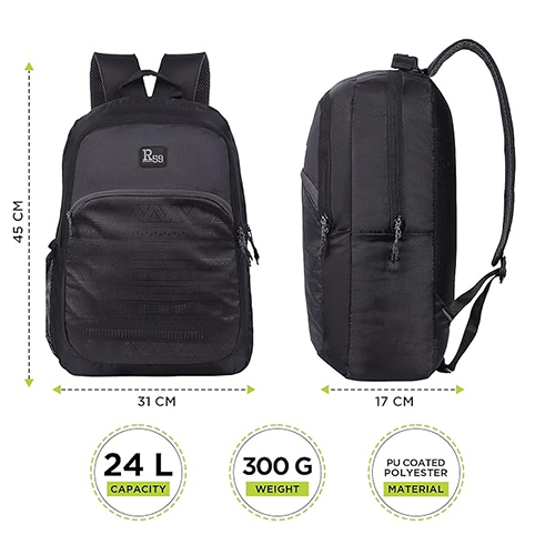 R59 Tribex 24L Black-Grey Lightweight And Durable Casual Backpack