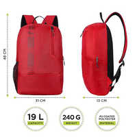 R59 Grid By Harissons 19L Red-Black Lightweight And Durable Casual Backpack