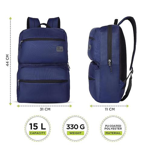 R59 Iris 15L Navy Laptop Backpack