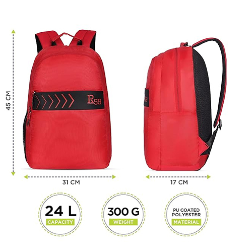 R59 Dart By Harissons Urban 24l Red Lightweight And Durable Casual Backpack - Capacity: 24 Ltr