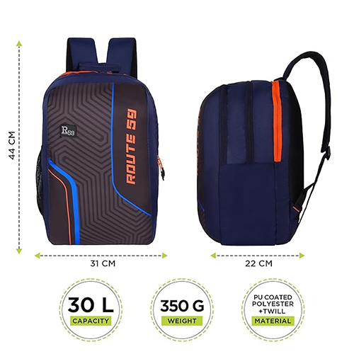 R59 Chad 30L Navy Casual Backpack