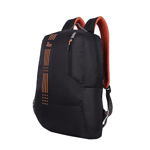 R59 Grid By Harissons 19L Black-Orange Lightweight And Durable Casual Backpack