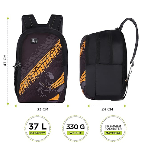 R59 Trax 37L Black-Yellow Secondary Backpack