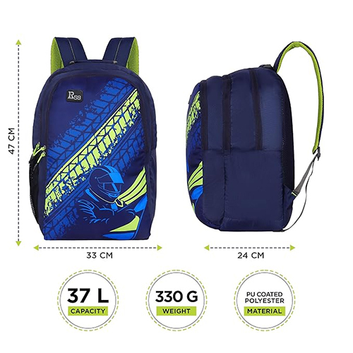 R59 Trax 37L Navy-Pea Green Secondary Backpack