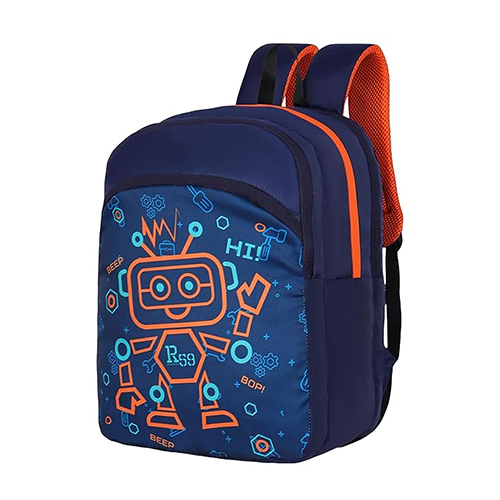 R59 Robokid 20L Navy-Orange School Backpack