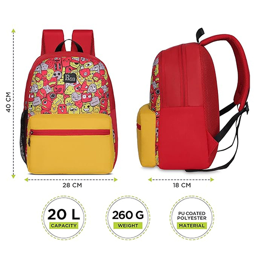 R59 Doodle 20L Teal-Pea Green School Backpack