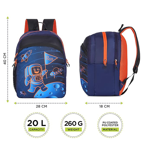 R59 Cosmokid 20L Navy School Backpack