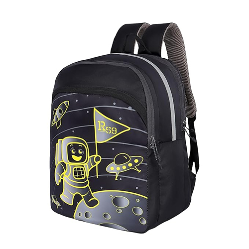 R59 Cosmokid 20L Black-Grey School Backpack - Capacity: 20 Ltr