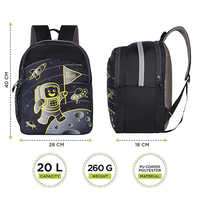 R59 Cosmokid 20L Black-Grey School Backpack