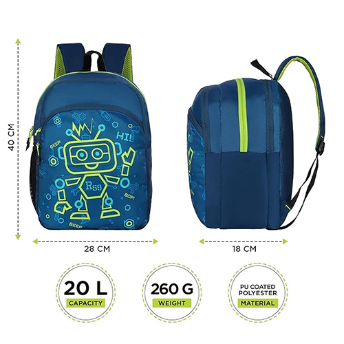 R59 Robokid 20L Imperial Blue School Backpack
