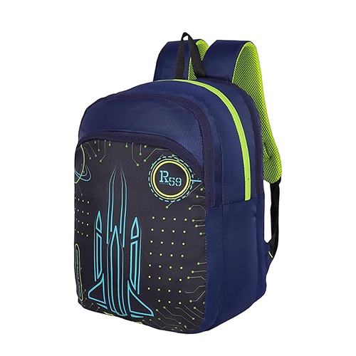 R59 Spacecraft 20L Navy-Pea Green School Bag