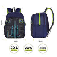 R59 Spacecraft 20L Navy-Pea Green School Bag