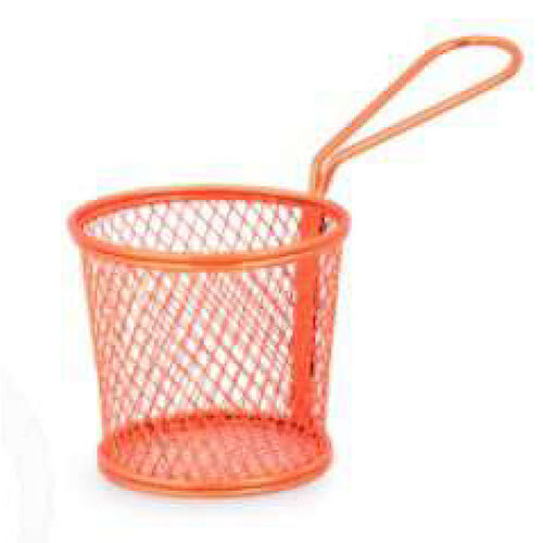 MTBDR9C Copper Mini Serving Basket Round