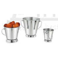 Serving Bucket With Base Stainless Steel - Color: Silver