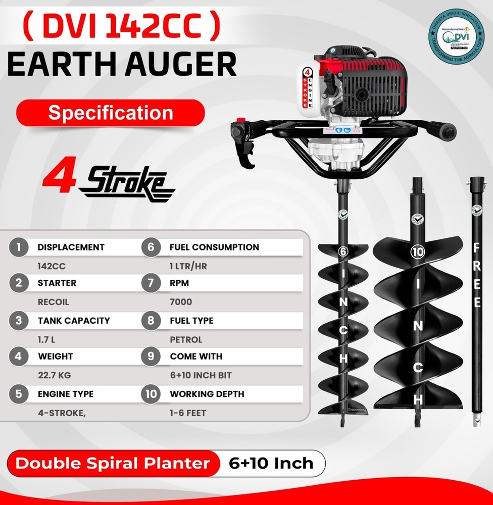 Earth Auger Heavy Duty 142cc - Automatic Grade: Manual