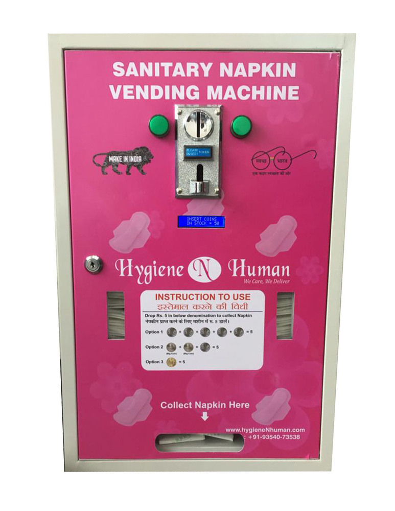 Sanitary Napkin Vending Machine - Capacity: 60 Pcs/hr