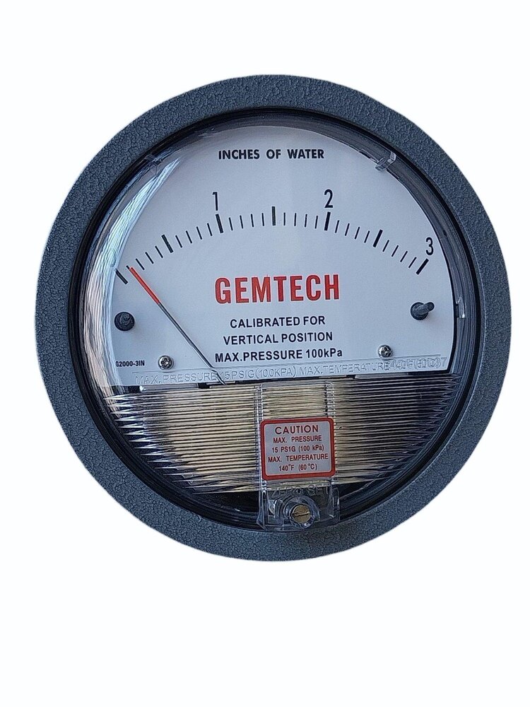 Wholesaler GEMTECH Differential Pressure Gauge Supplier For Delhi NCR India