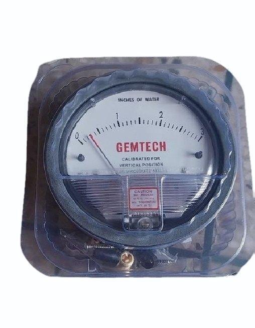 Model G2300-4cm Gemtech Differential Pressure Gauge Range 2-0-2 Cm W.c
