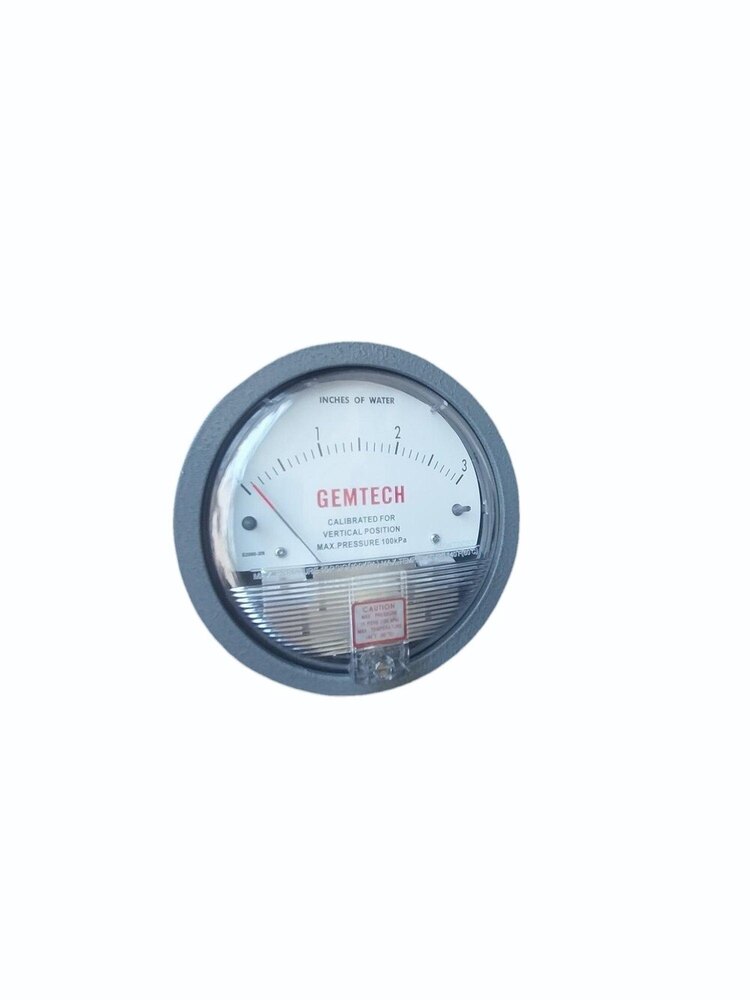 Model G2300-4cm Gemtech Differential Pressure Gauge Range 2-0-2 Cm W.c
