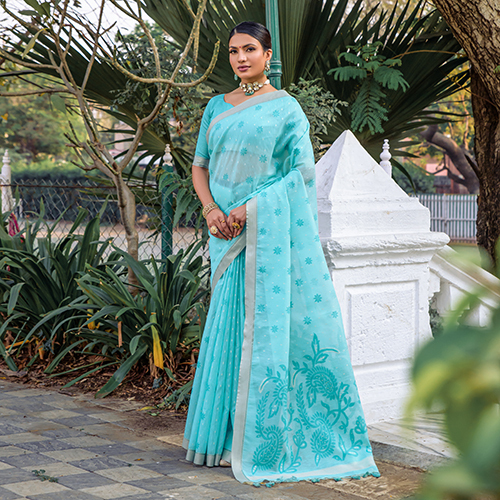 Linen Cotton Saree