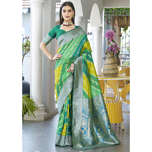 Banarasi Silk Zari Saree - Color: Multicolor