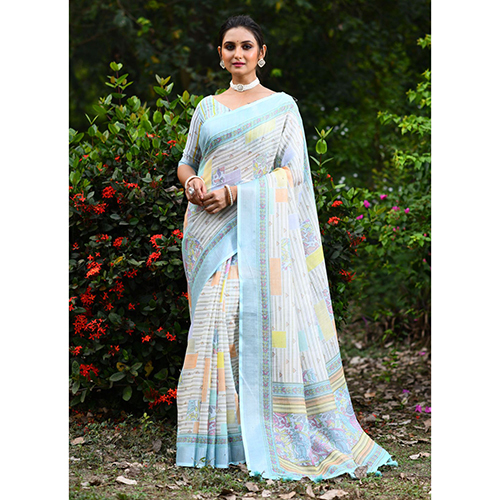 Pure Linen Saree