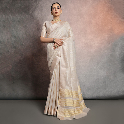 Linen Zari Weaved Saree - Feature: Washable