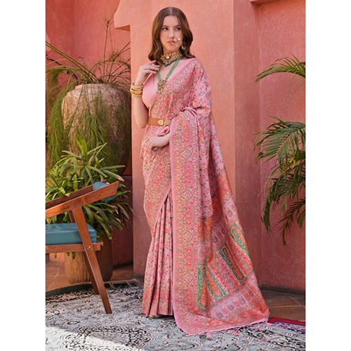 Pashmina Silk Zari Weaved Saree