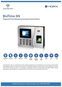 MORX BioTime 5N Time Attendance And Access Control