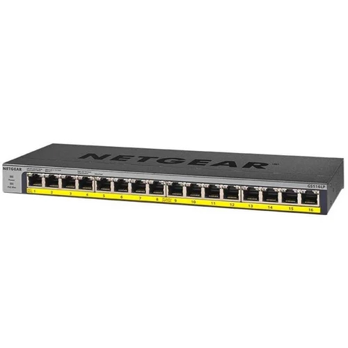 Netgear GS116 LP 16 Port Gigabit Ethernet Unmanaged PoE Plus Switch