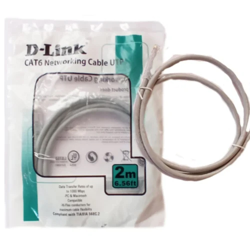 D Link 2M Cat 6 Patch Cord - Armored Material: Pvc