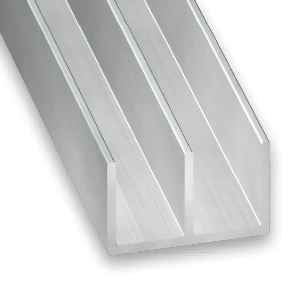 Double Glass Channel - Color: Silver