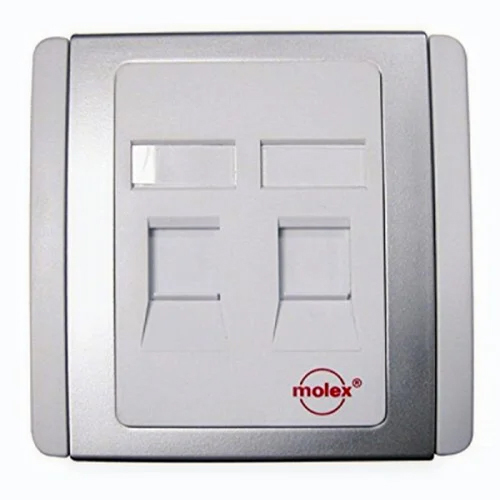 Molex Dual Faceplate - Cover Material: Plastic