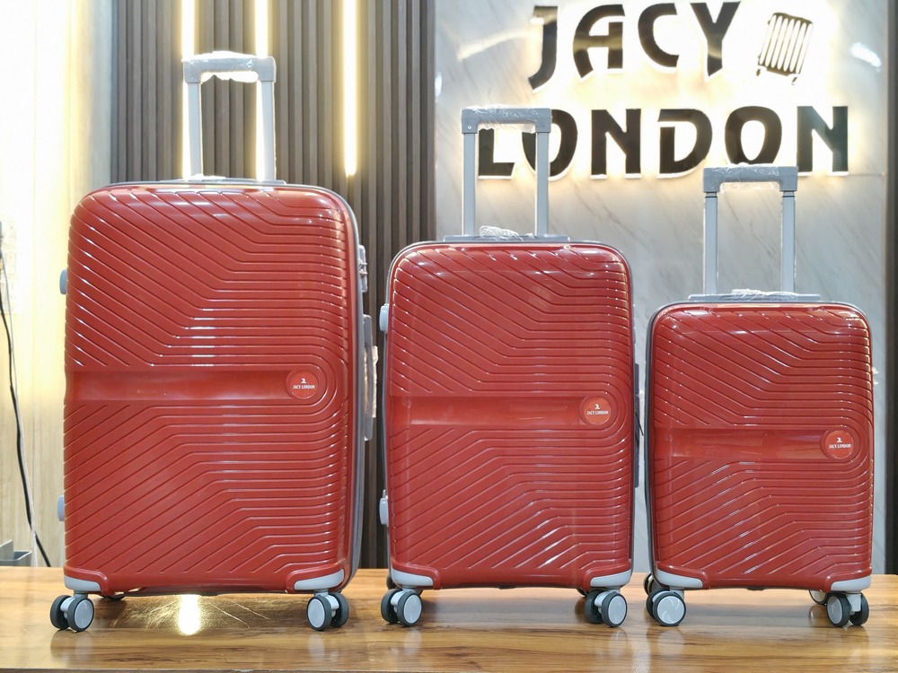 RED 3 PCS set Trolley bag