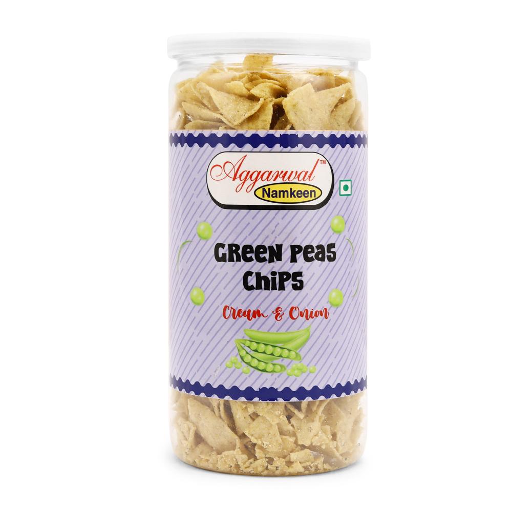 Green peas Cream / Onion chips