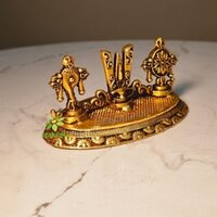Aakrati Brass Shankh Chakra Namah for temple| 100 % Brass|Temple Decor