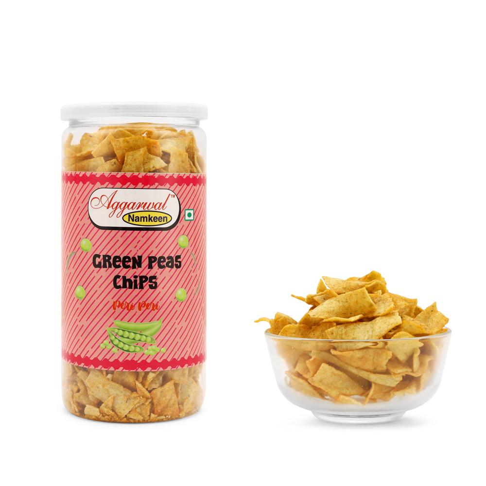 Green Peas Peri Peri  Chips - Ingredients: Vegan-friendly