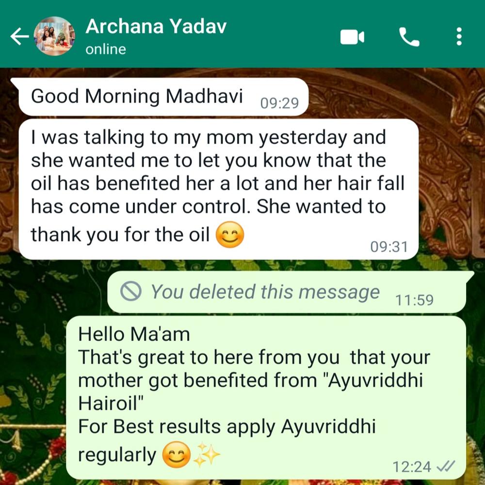 200ml Ayuvriddhi Pure And Natural Hair Oil - Features: High Quality