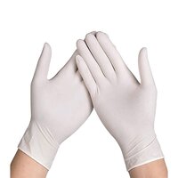 Latex Examination Gloves Powder Free - Color: White