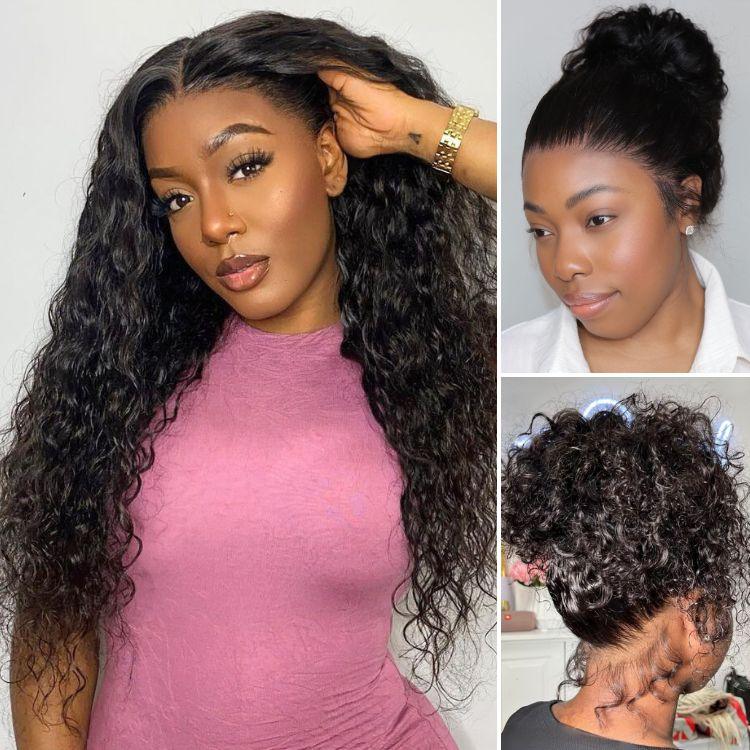 Full Lace Virgin Hair Wigs - Color: Black