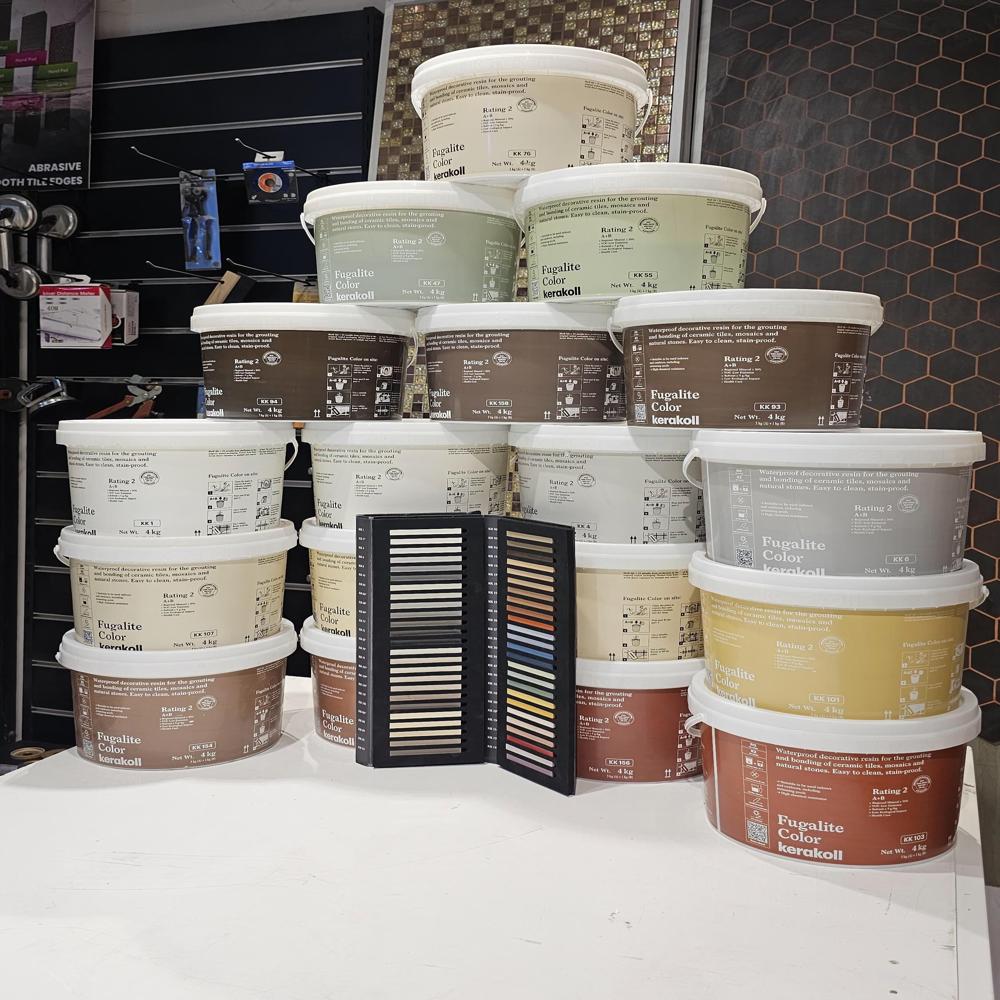 Kerakoll Epoxy Color Grout For Indoor & Outdoor Use - 4 Kg Pack, Highly Adhesive Liquid Form For Ceramic Tile Applications