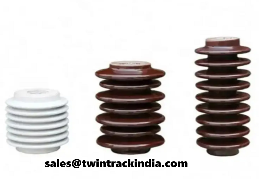 Line Post Insulator - Porcelain, Standard Size, Brown White Color | Ideal For Transformers, Polished Surface Finish For Enhanced Performance