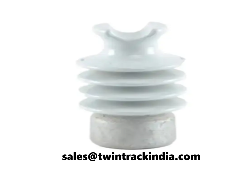 Line Post Insulator - Porcelain, Standard Size, Brown White Color | Ideal For Transformers, Polished Surface Finish For Enhanced Performance