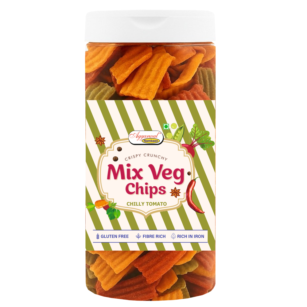 Mix Vegetable Chilly Tomato Chips - Feature: No Artificial Colors Or Flavors