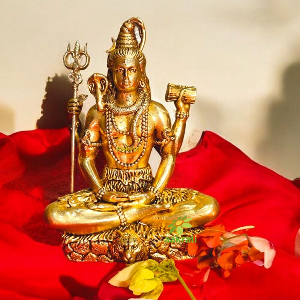Aakrati Lord Shiva Statue Brass Metal Hand Crafted item for gift /Home/temple