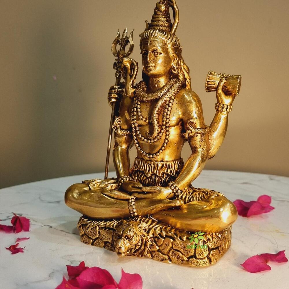 Aakrati Lord Shiva Statue Brass Metal Hand Crafted item for gift /Home/temple
