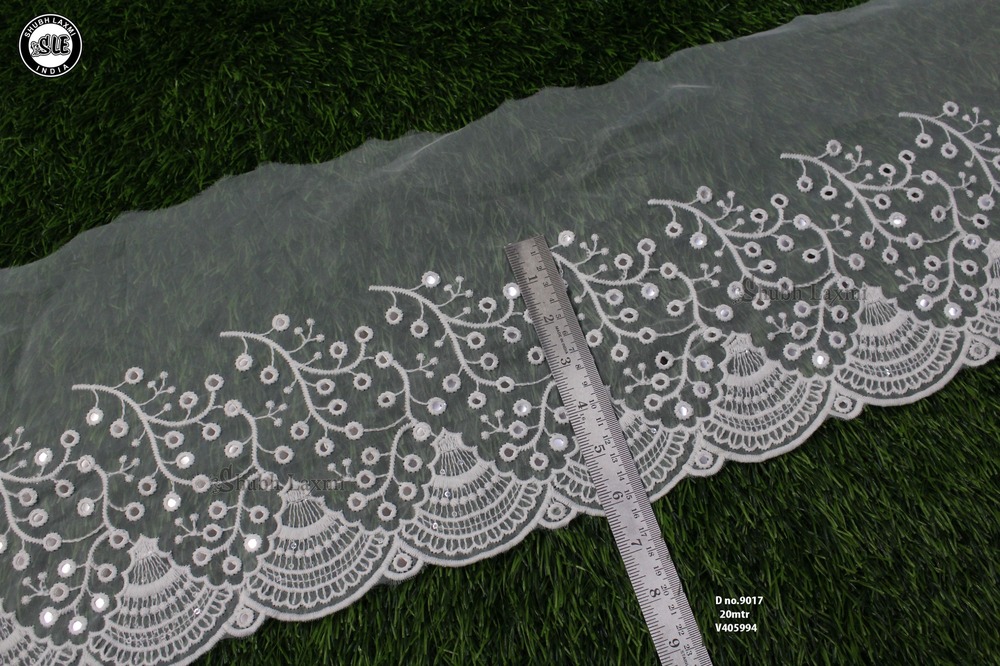 White Organza Border Lace