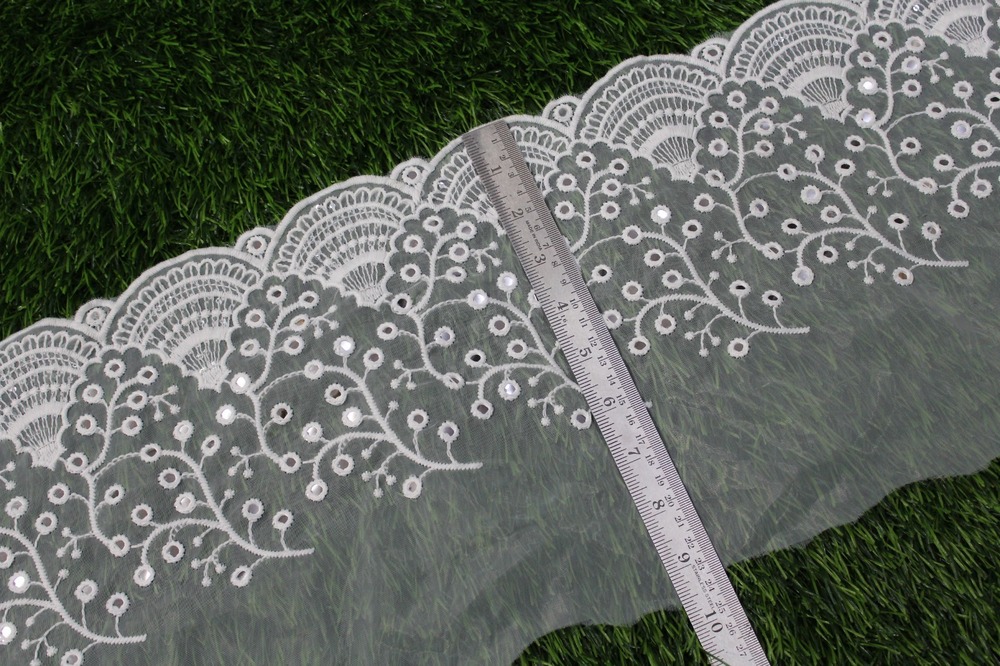 White Organza Border Lace