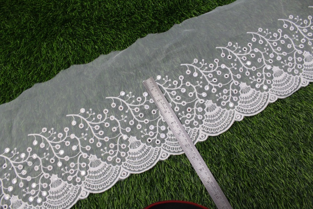 White Organza Border Lace
